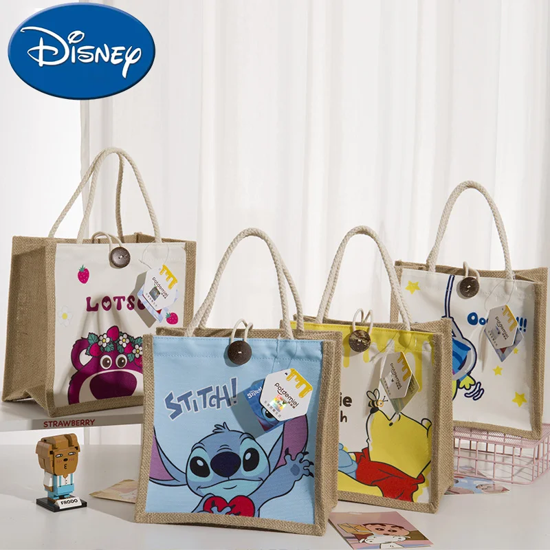Disney Winnie The Pooh Strawberry Bear Cute Cartoon Handbag Shopping Bag Ad Alta Capacità Spring Storage Bag Borsa Da Viaggio Regalo