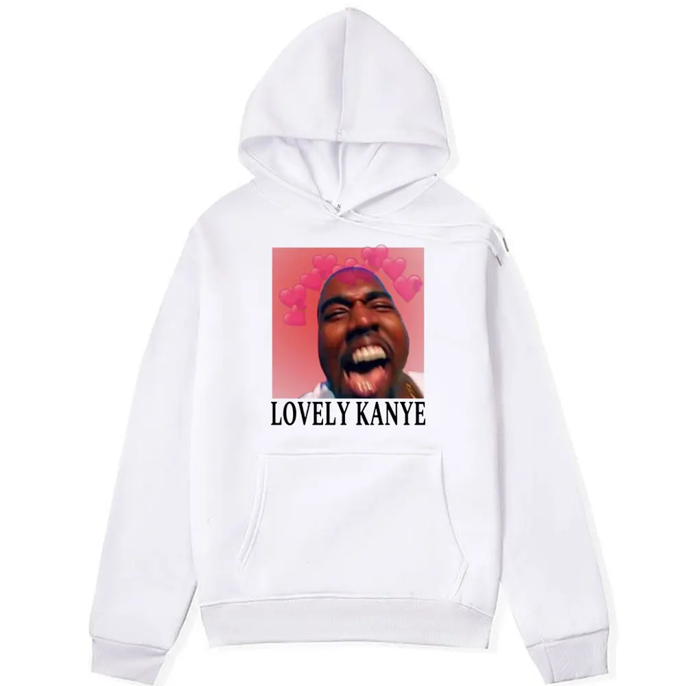 Rapper Kanye West Album Poster Graphic Hoodie Unisex Harajuku Hip Hop Hooded Sweatshirts Fashion Oversized Loose Pullovers Tops