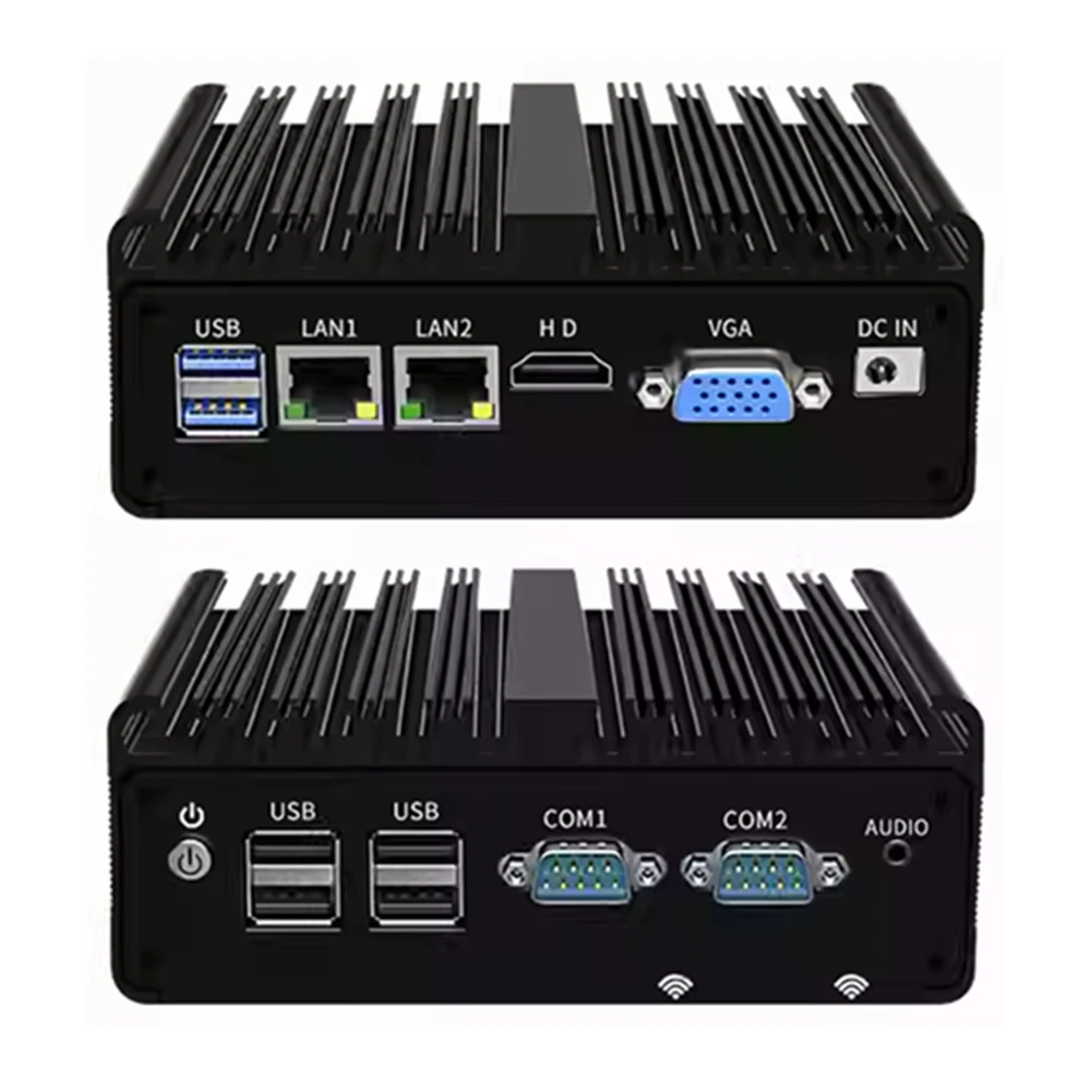 Topton Dual LAN Fanless Mini PC Intel Core i5 5200U i3 5005U Celeron ...