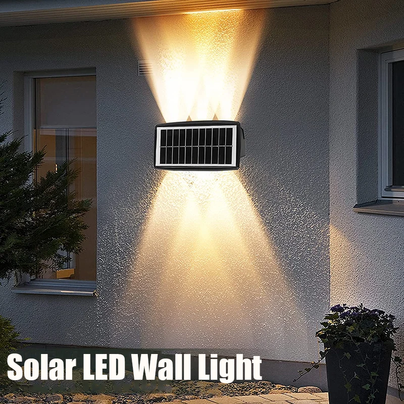 Solar Wall Lamp Waterproof Up and Down Luminous Lighting Wall Washer LED Light Outdoor Garden Decoration luminous sand glow in dark decoration filler epoxy resin silicone molds for diy decor nail art jewelry making materials crafts