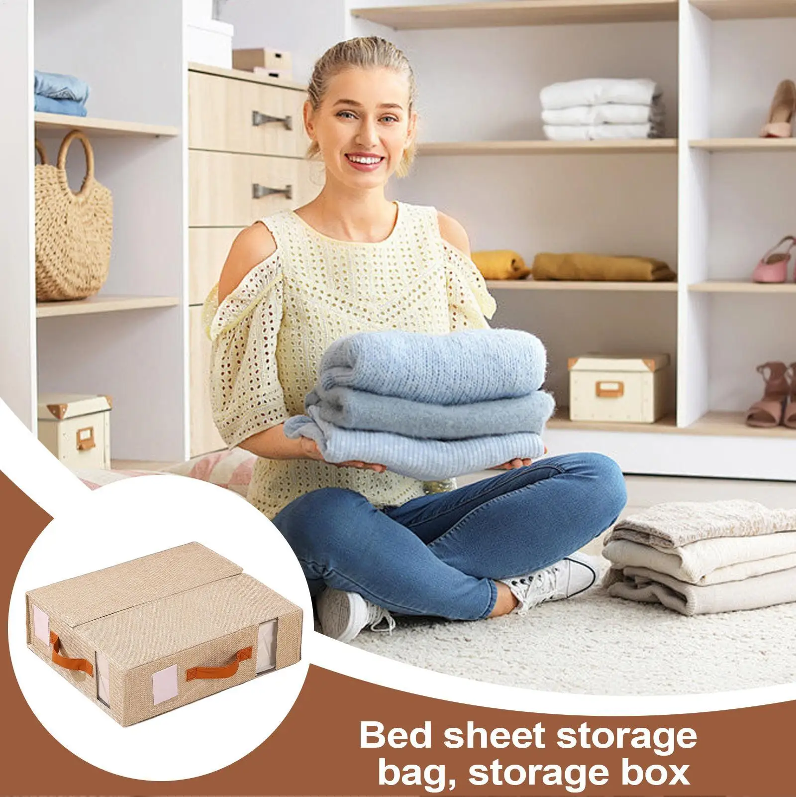 Bed Sheet Organizer Stackable Sheet Organizers And Storage For Closet Dust-Proof Bags Holder Containers Box For Clothes Packing