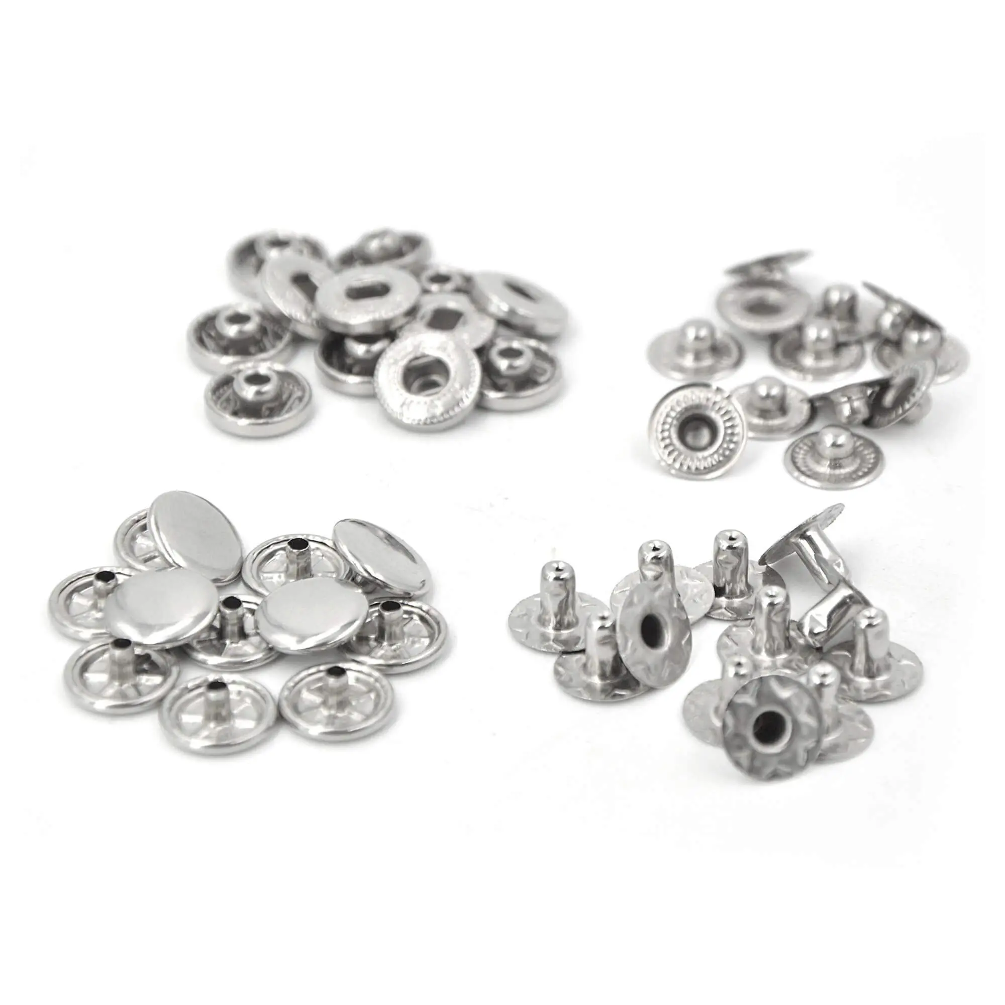 Kalaso #655 #633 #831 50sets 10mm 12.5mm 15mm stainless steel Press Studs Sewing Snap Buttons Fasteners Craft Diy Supplies 2