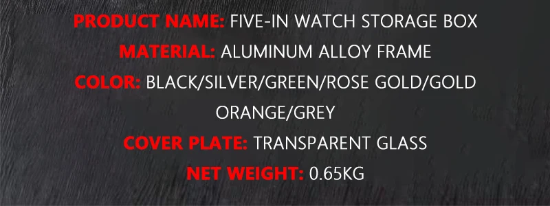 Aluminum Watch Display Case with 1/3/5 Slots, Portable Suitcase Organizer for Men &... - SKU WDC01721 - UGI Packaging