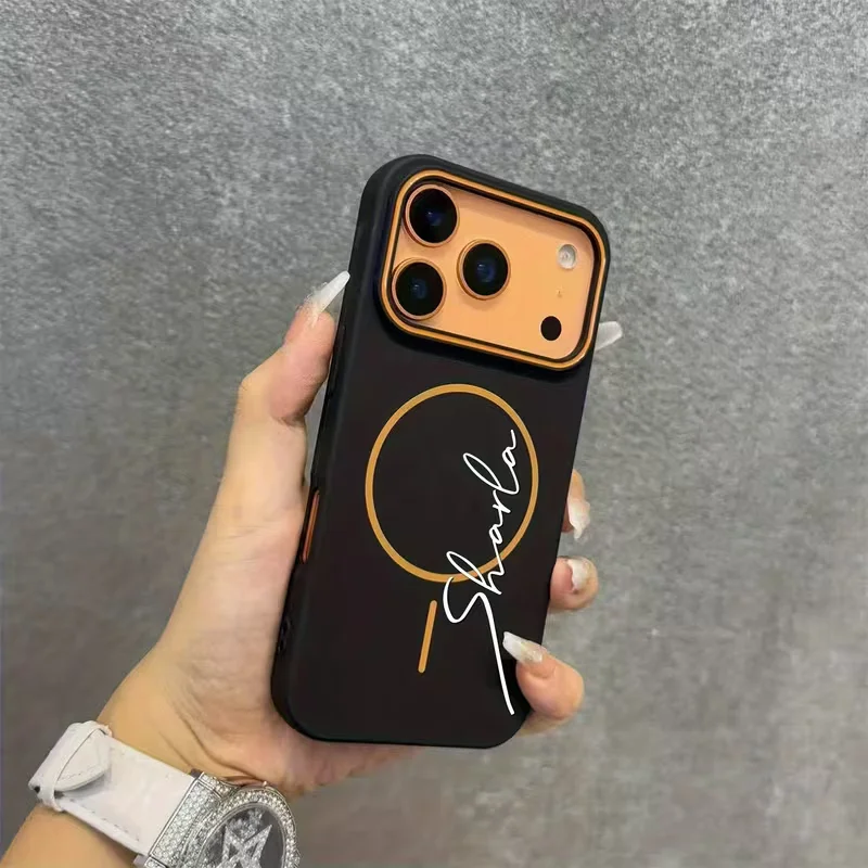 Personalized Minimalist Style Customized Name Magnetic Charging TPU Phone Case thumbnail 6