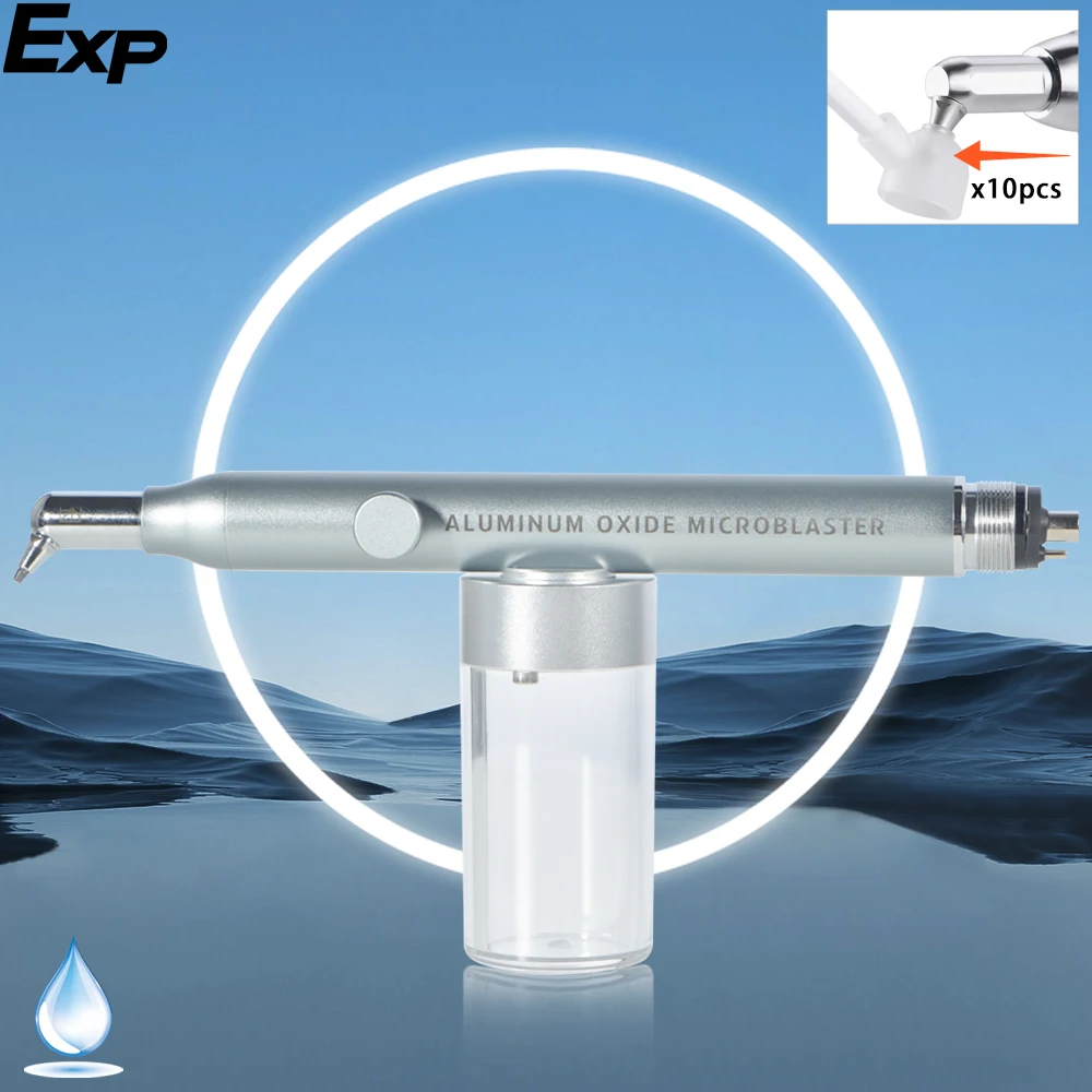 EXP Dental Aluminum Oxide Micro Blaster with Water Spray Microetcher Alumina Sandblasting Gun Air Polisher Dentistry Tools