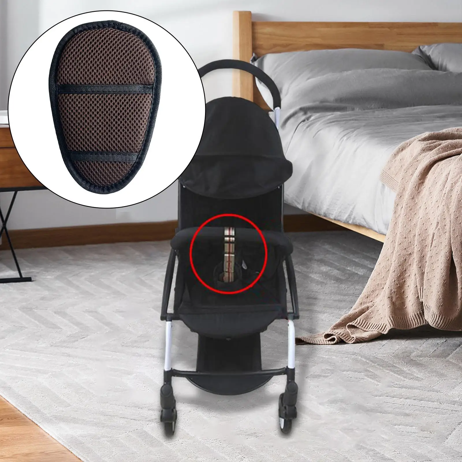Seat Belt Cover Seat Belt Guard Baby Protector Crotch Pad Stroller Shoulder Crotch Pad Seat Belt Cover Five Point For Car Seat Pram Stroller Baby Children Kids