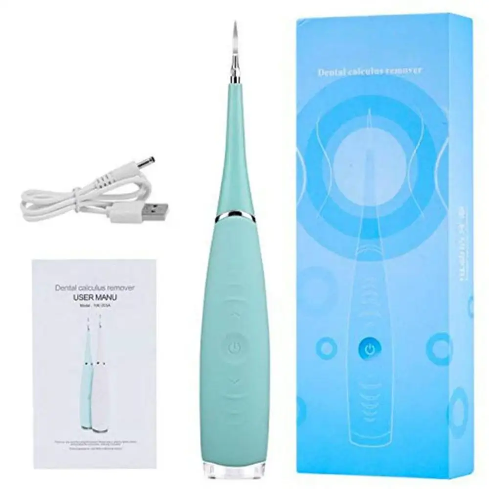 Portable Electric Sonic Dental Scaler Tooth Calculus Stains Tartar Remover Tooth Cleaner Tool Dentist Teeth Whitening dental dentist prepared tool set stainless steel instruments tweezer hoe sickle scaler mirror tartar