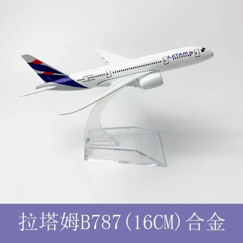 16CM 스케일 항공기 1:400 B787 모델 칠레 라탐 항공 성인용 재미있는 금속 합금 비행기 수집용 전시 모델 항공
