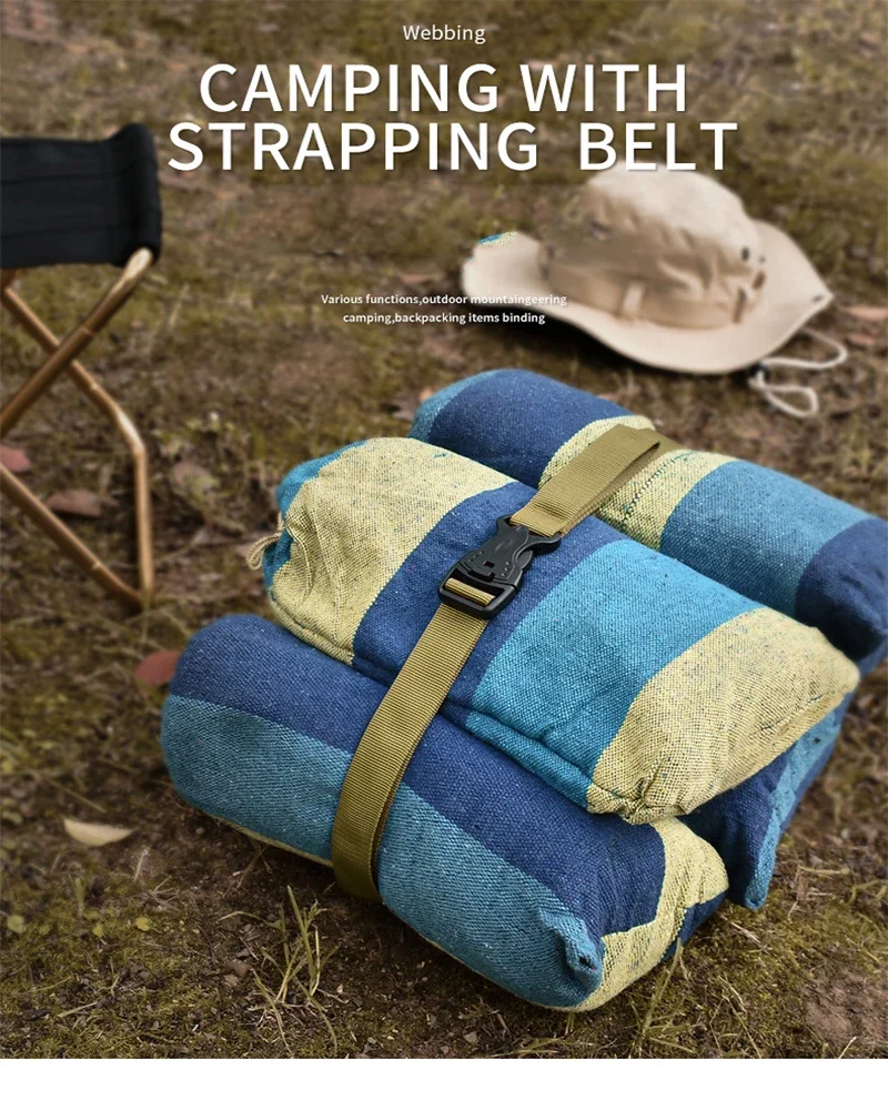 Description Picture 2 of item1PC Outdoor Gear Luggage Straps Buckle Type Rucksack Straps Tent Accessories Abrasion Resistant Strap Rope Fixing Ties