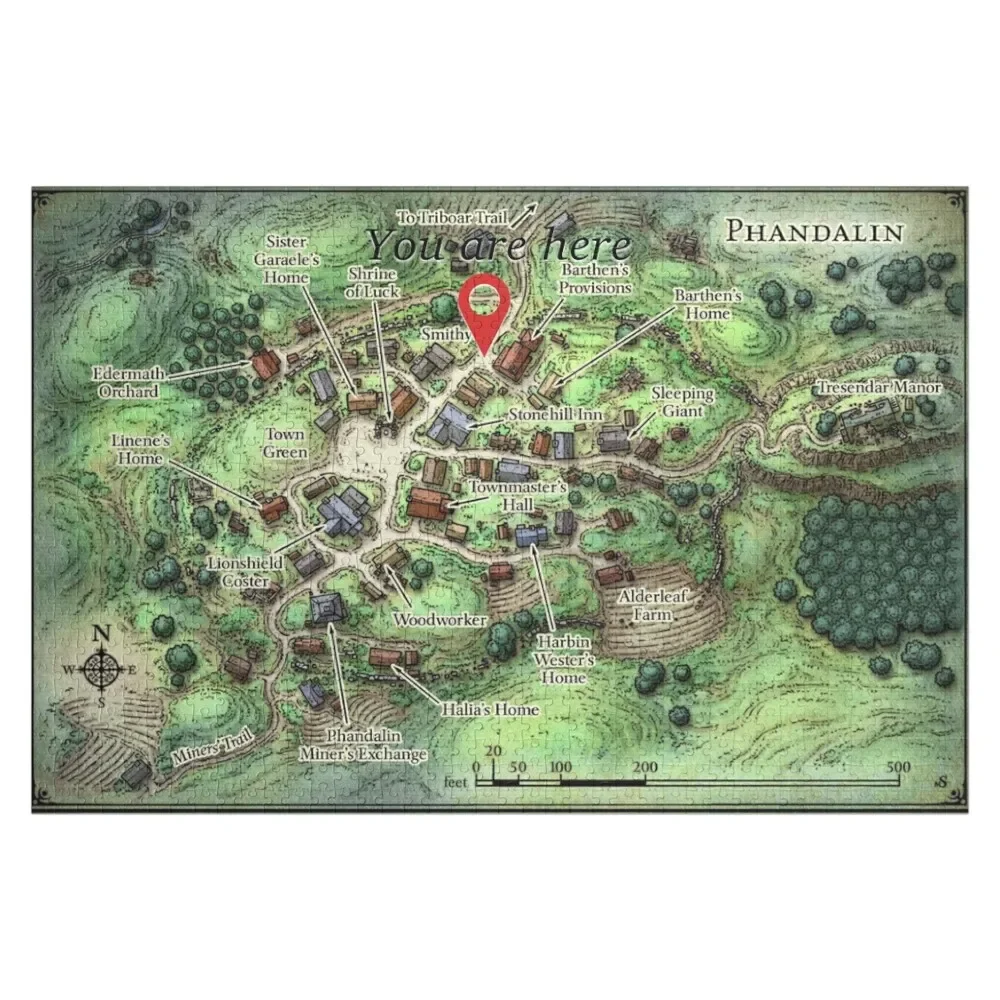 D&D Map you are here. Jigsaw Puzzle Jigsaw Custom Custom Wood Woodens For Adults Puzzle all adults here