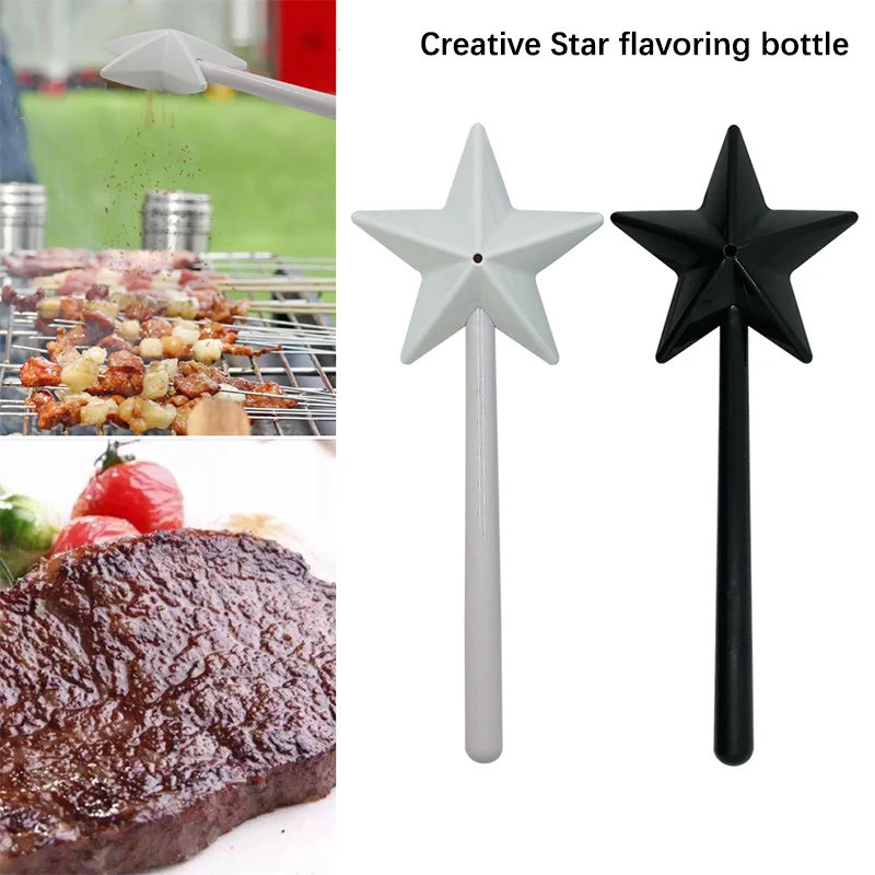 Seasoning Shaker Salt Pepper Shakers Refillable Magical Star Wand Spice Dispenser Kitchen Dining BBQ Supplies Seasoning Bottle seasoning jars