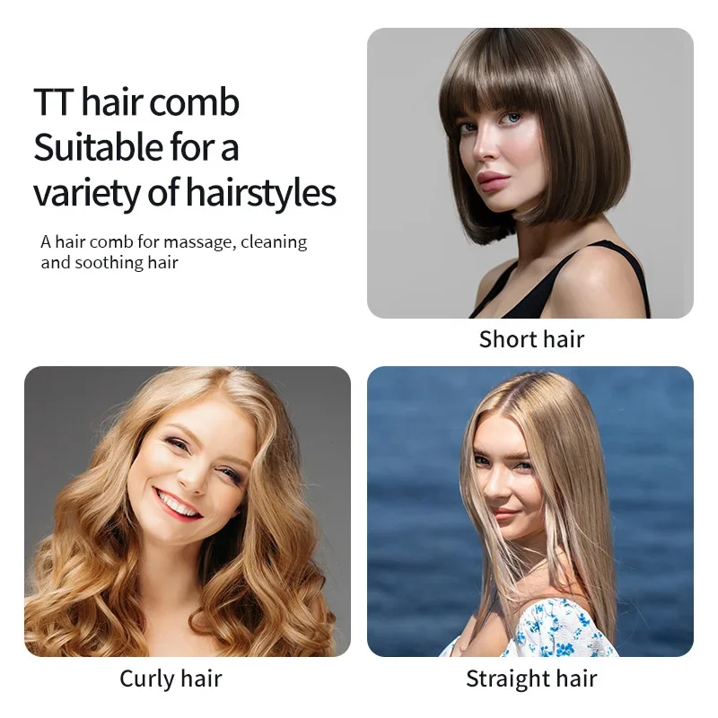 1/3pcs Magic Detangling Hairbrush Wheat Straw Scalp Massage Comb Soft Anti-static Gentle Grooming Brush Salon Hair Styling Brush 6