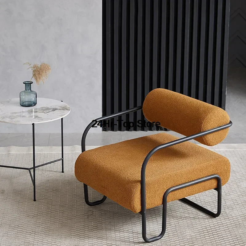

Скандинавский дизайн, одноместное домашнее ленивое железное искусство, минималистичное кресло для дивана, кресло для гостиной, спальни, балкона, кресло для отдыха