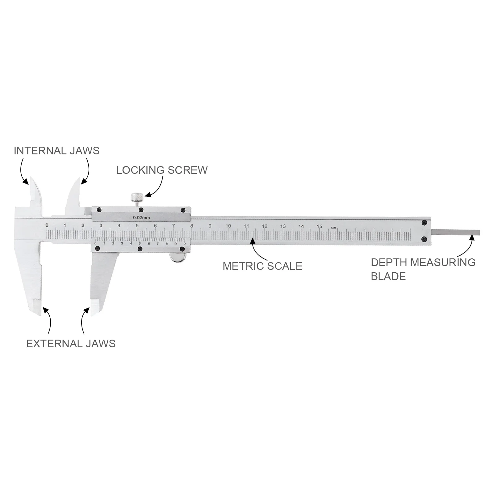 0-150mm Messschieber 0,02mm Stahls ättel Messgerät Mikrometer Messwerk zeuge