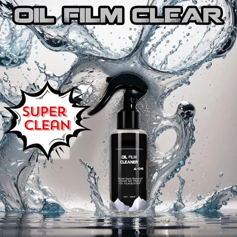 Car Glass Oil Film Remover Nano Ceramic Coating Quick Oil Film Remover Hydrophobic Care Detailing Spray Car Window Cleaner