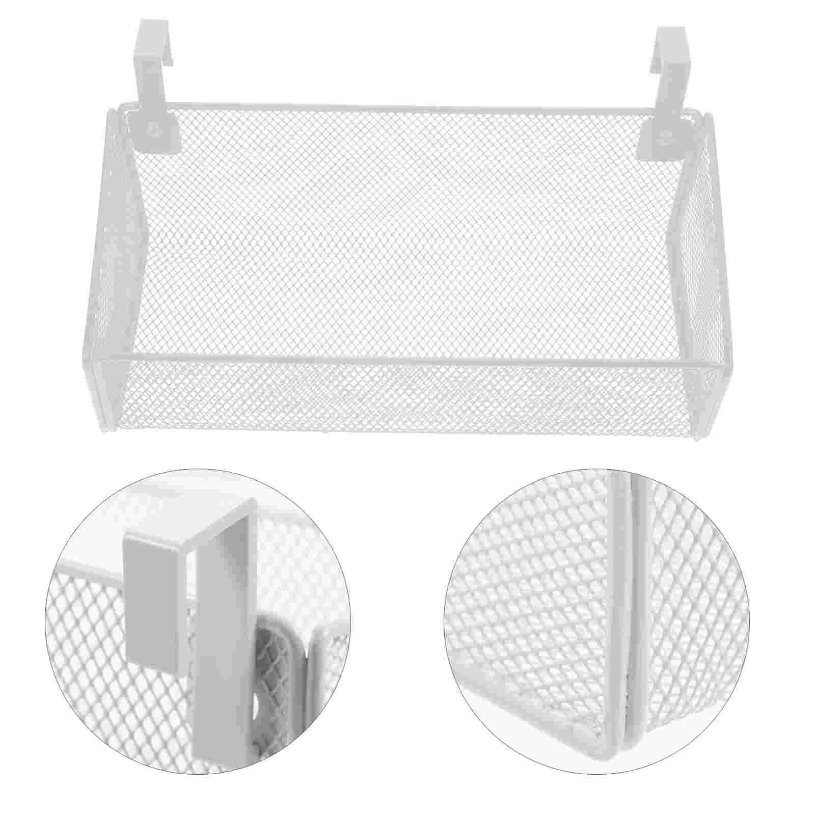 

Metal Mesh Basket Dormitory Bed Hanging Storage Supplies for Sundries Bedside Desk Organizer