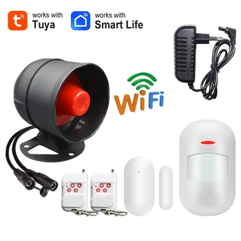 Tuya Smart WiFi Alarm System Wireless Home Security Anti-theft Alarm With Real-Time Alerts Smart Life APP Remote Control 1