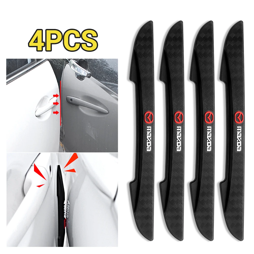 4Pcs Car Door Anti-Collision Sticker Specchietto Retrovisore Striscia Paraurti Per Mazda Cx-4 Cx-7 Cx-8 Bl Gj Gl Demio 626 Rx7 Rx8 Mx3 Mx5 Ms