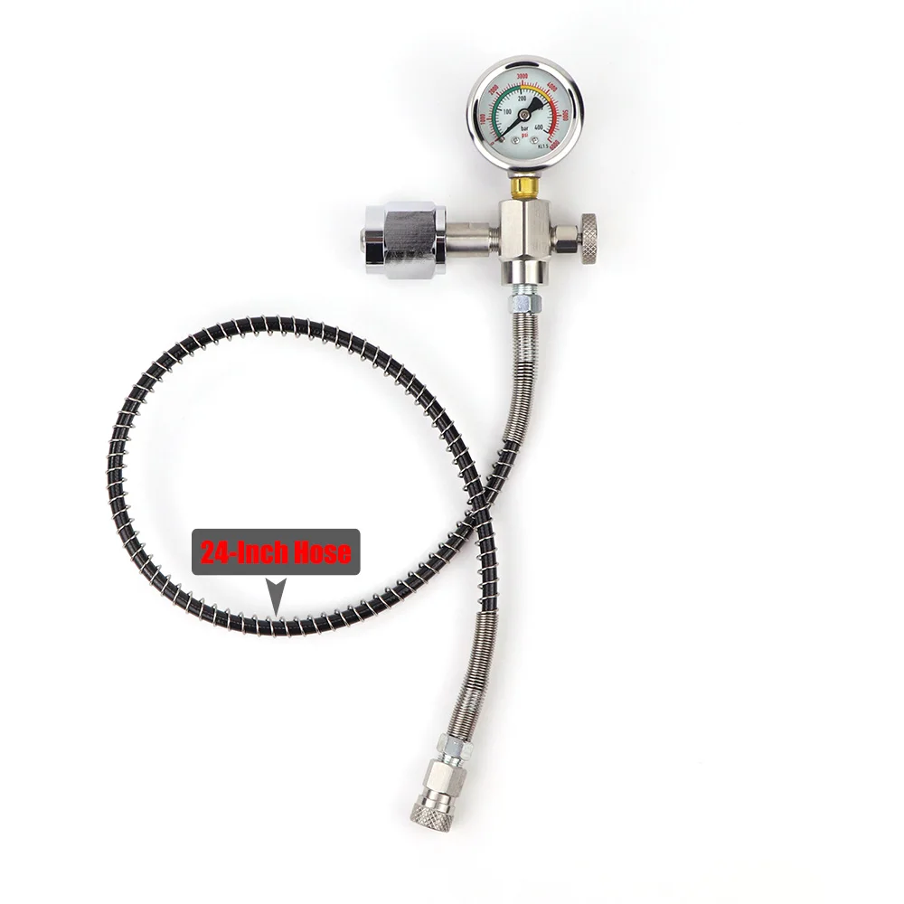 Kit Stazione Ricarica HPA Paintball 4500psi - Adattatore PCP Con Tubo 60cm - 3 Anni Garanzia