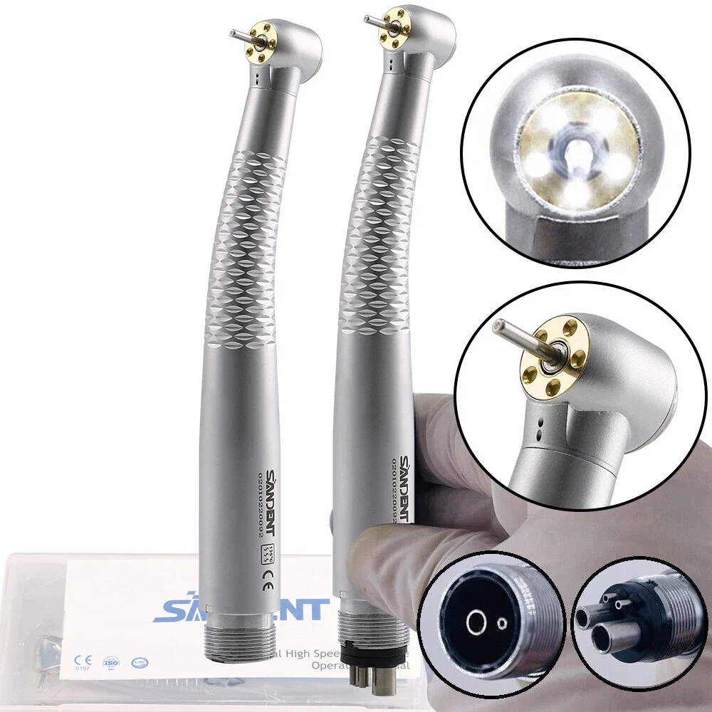 Dental 5 LED-Lampen E-Generator Glasfaser-Hochgeschwindigkeits-Handstück 4 Löcher für NSK TK-98L