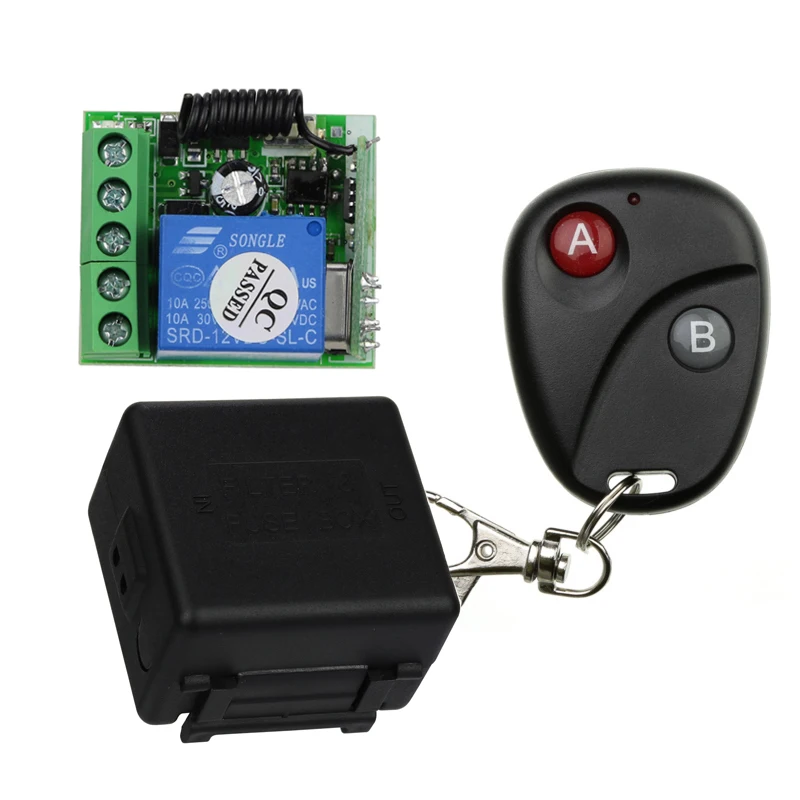 10 set/pack 433mhz DC12V 1CH wireless remote control light switch