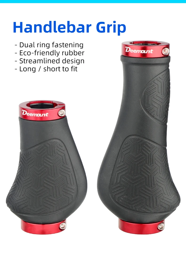 Dual Ring Lock Lange Kurze Lenkergriffe Stromlinienförmige MTB Klappfahrrad Twist Shifter Handauflage Roller Gummigehäuse Mantel – Detail 1