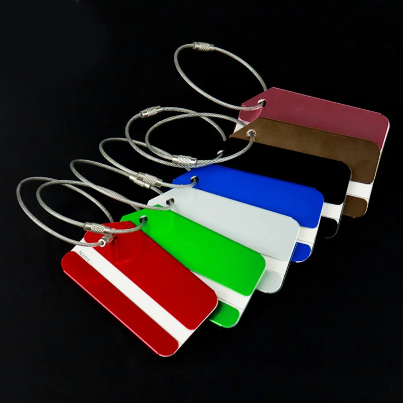 

Aluminium Alloy Luggage Tag Suitcase Luggage Label Baggage Boarding Bag Tag Portable Name ID Address Holder Travel Accessories