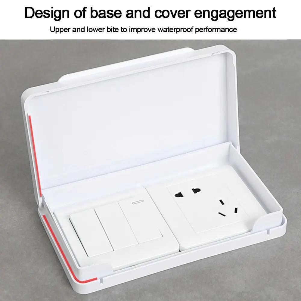 Wall-mounted Switch Protective Cover Self-Adhesive 86 Type Socket Waterproof Box Plastic Electric Plug Cover Bathroom socket protective cover