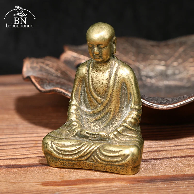 Mini Sculpture Bouddha En Laiton – 2,9 Cm – Artisanat De Collection