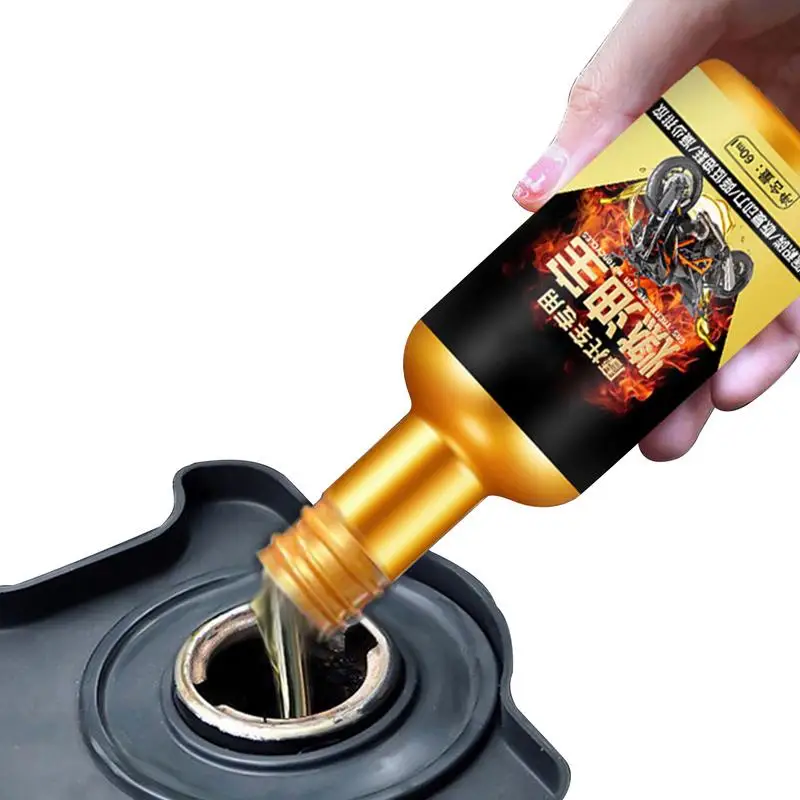 Motorcycle Oil Additive 60ml Effective Carbon Remover Petrol Saving Treasure Carbon Remover Agent Engine Flush Cleaner For