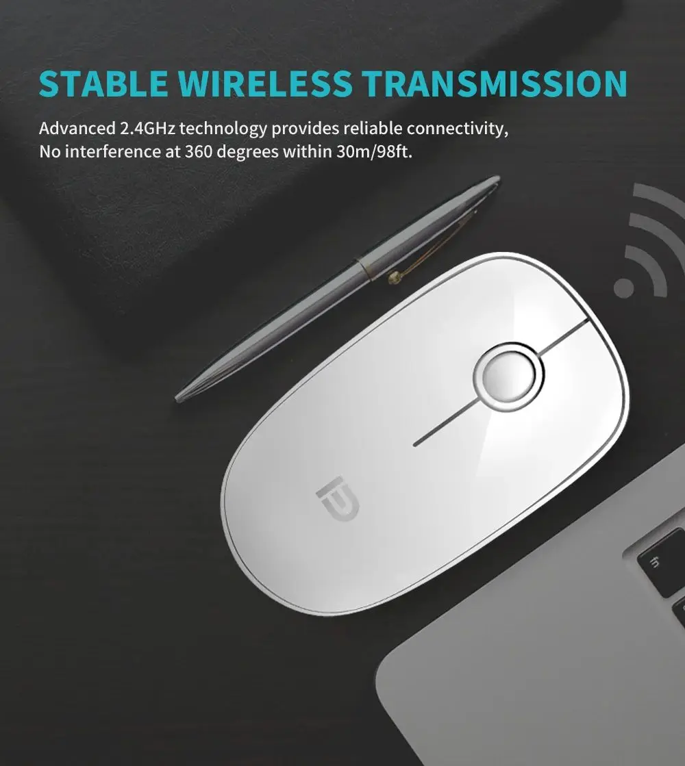 New V8 Wireless Silent Mouse with USB Nano Receiver for Computer Laptop PC Macbook Gaming Mouse Gamer RF 2.4GHz