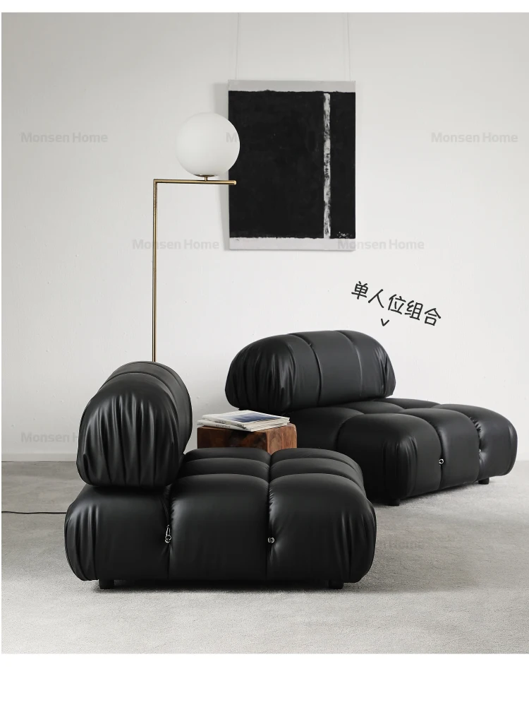 Description Picture 4 of itemNordic Leather Sofa Luxury modern sofa Designer free combination sofas Home Furniture Minimalist sofa set living room furniture