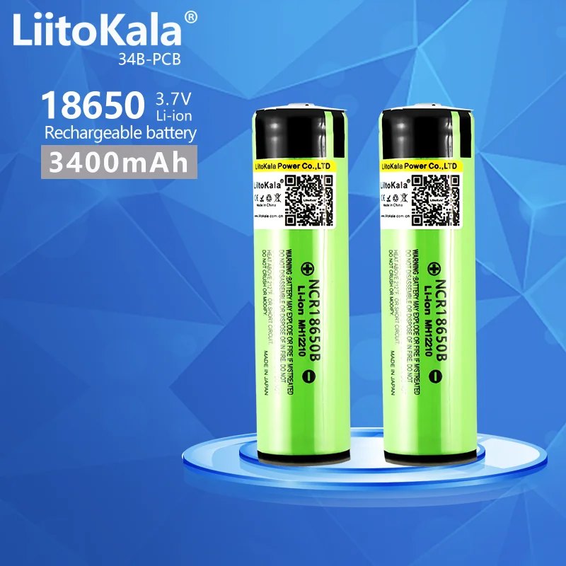 aanraken Koninklijke familie Grof Hot Original LiitoKala 18650 3400mah NCR18650B 3.7 v 3400 mah 18650 Lithium  Rechargeable Battery For Flashlight batteries