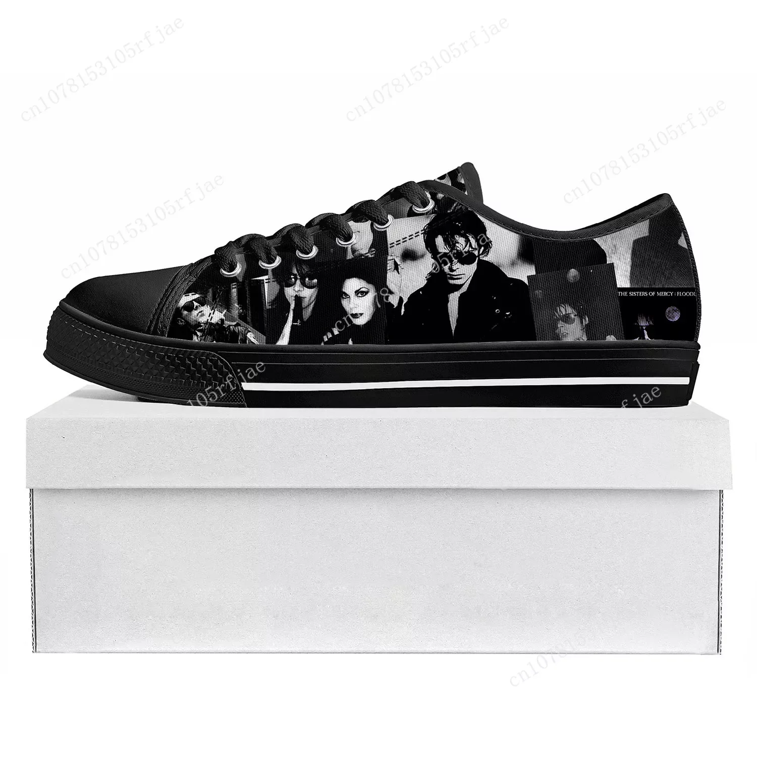 Andrew Eldritch Mercy High Level Low Top Rock Band Sneakers Mens Womens Teenager Canvass Shoe Custom Sneaker Lovers Shoes