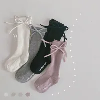 Spring And Autumn New Korean Version Of The Cute Bow Cotton Breathable Children's Non-slip Mid-calf Socks Girls Princess Socks 2