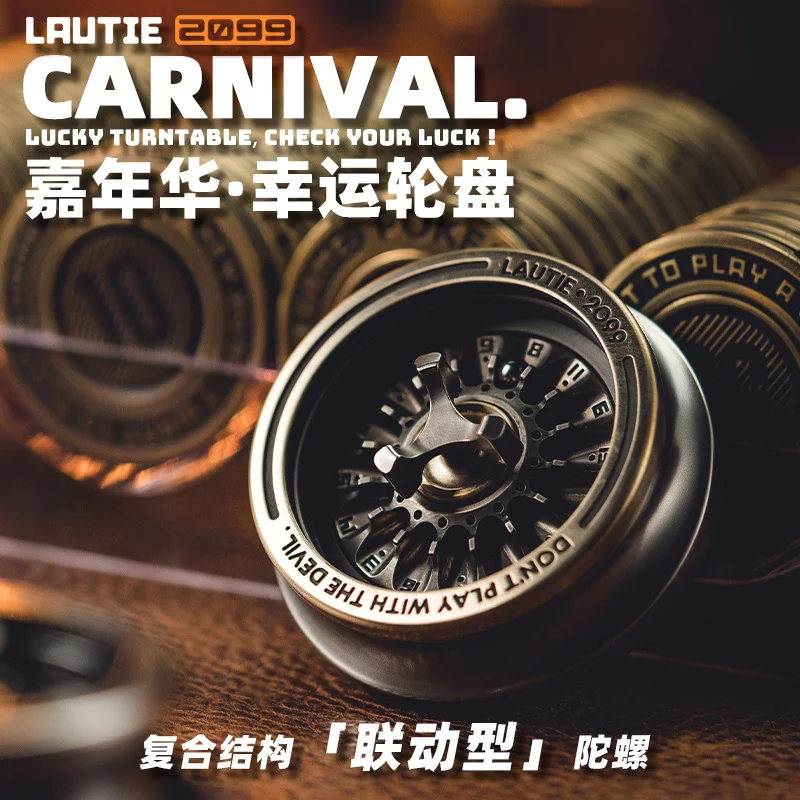 

LAUTIE Lucky Turntable Fidget Spinner Carnival Roulette Composite Linkage Desk spiner Gyro adult Antistress anxiety Metal Toys