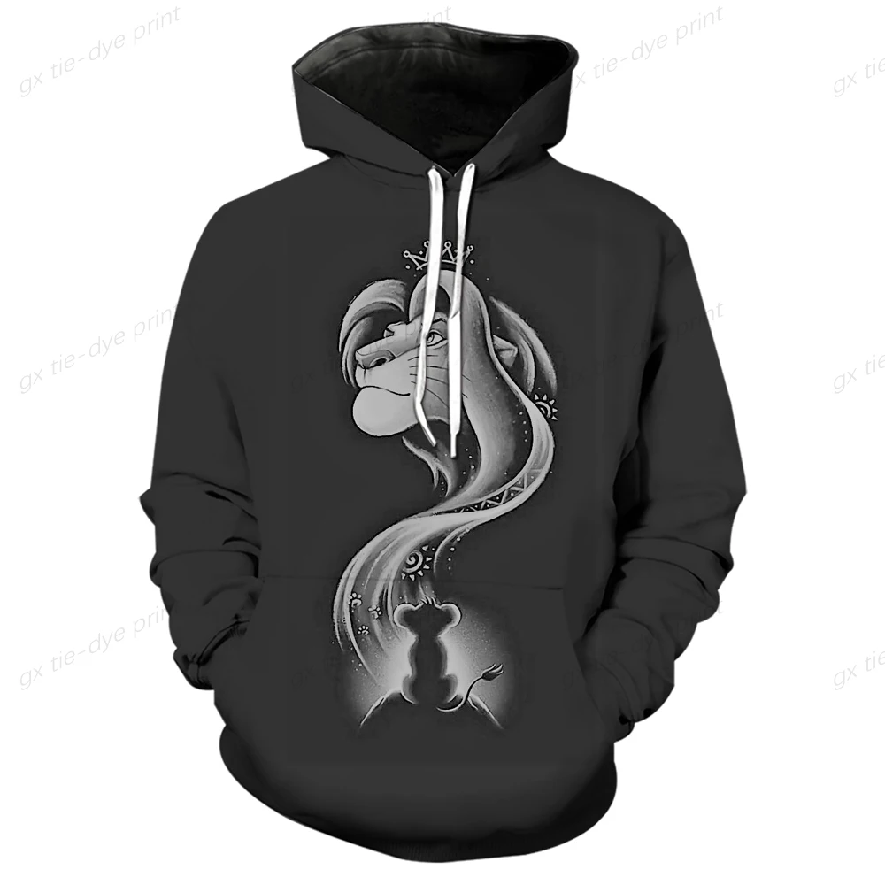 

Streetwear Hoodies Women Long Sleeve Disney The Lion King Pocket Loose Casual Pullover Spring Autumn Fashion Wild Hooded Hoodie