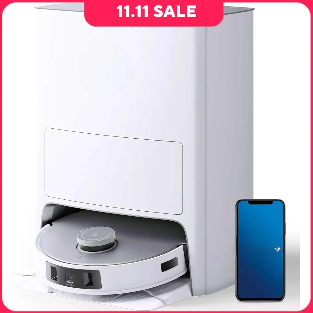 Commercial Washing Robots, 6000Pa Suction Hot Water Mop Washing & Auto Hot Air-Drying, 9mm AutoMop Lifting, Robot Vacuum And Mop