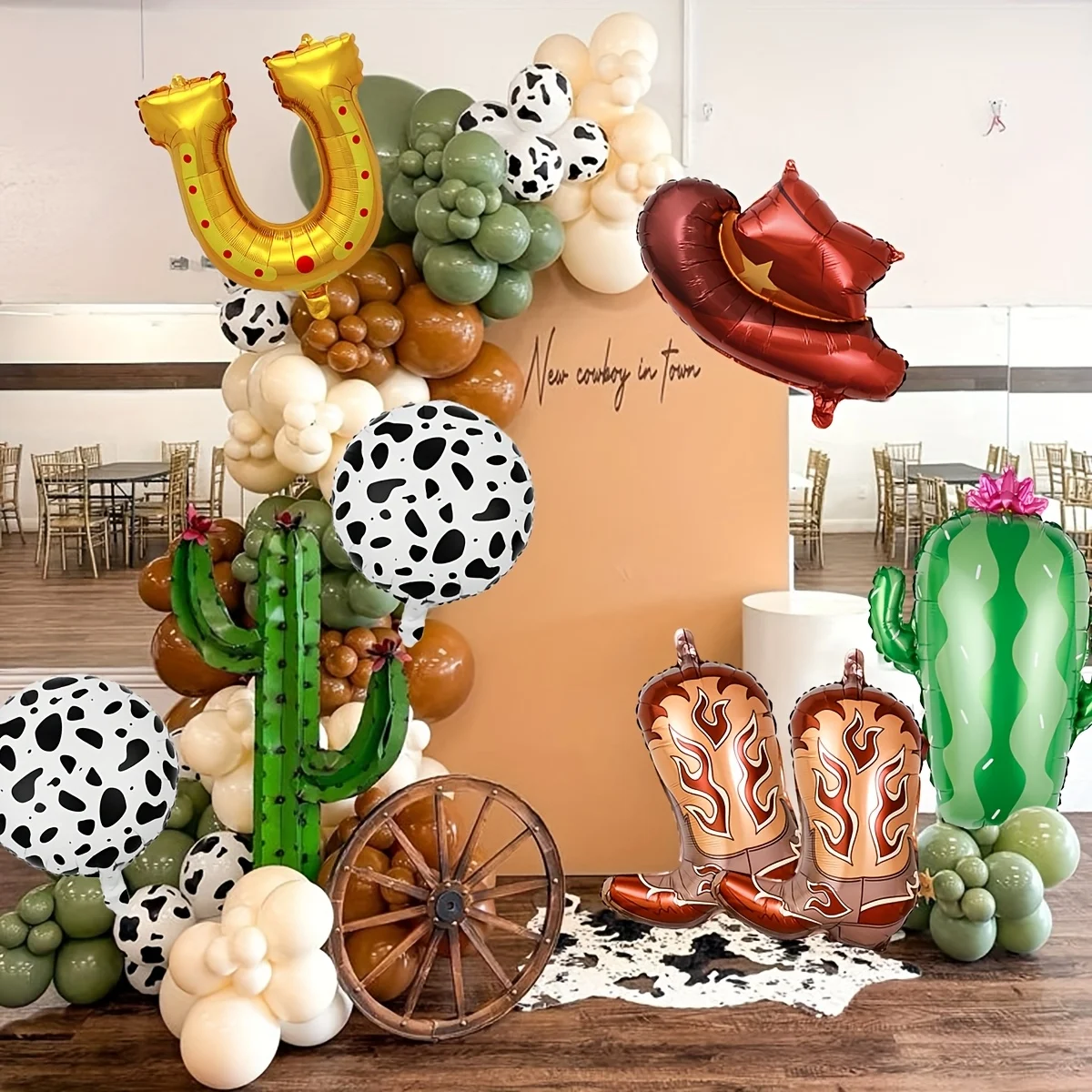 Western Party Luftballons Pferd Hufeisen Luftballons Wild West Cowboy Rodeo Themen Geburtstag Party Bachelor Party Bauernhof Dekoration Geschenk – Detail 8