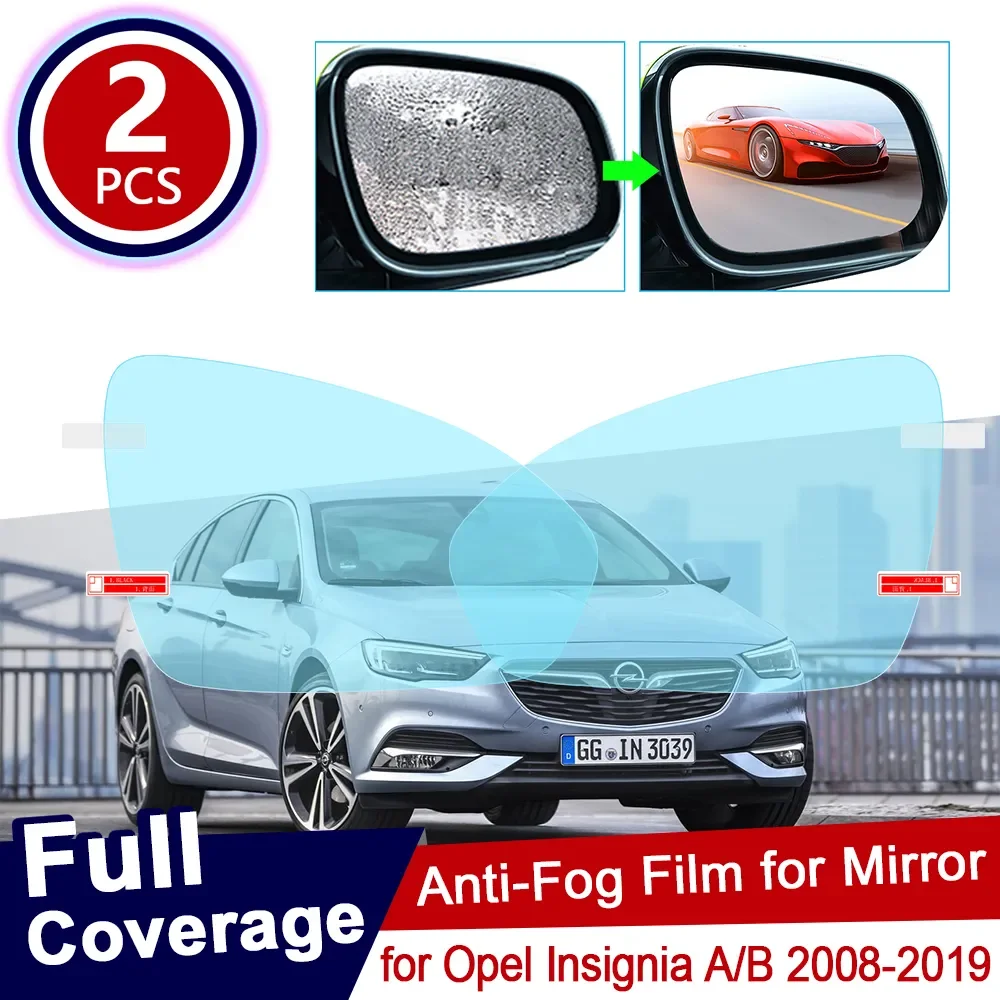 

for Opel Insignia A B 2008~2019 Full Cover Anti Fog Film Rearview Mirror Rainproof Clear Anti-fog Films Car Accessories 2012