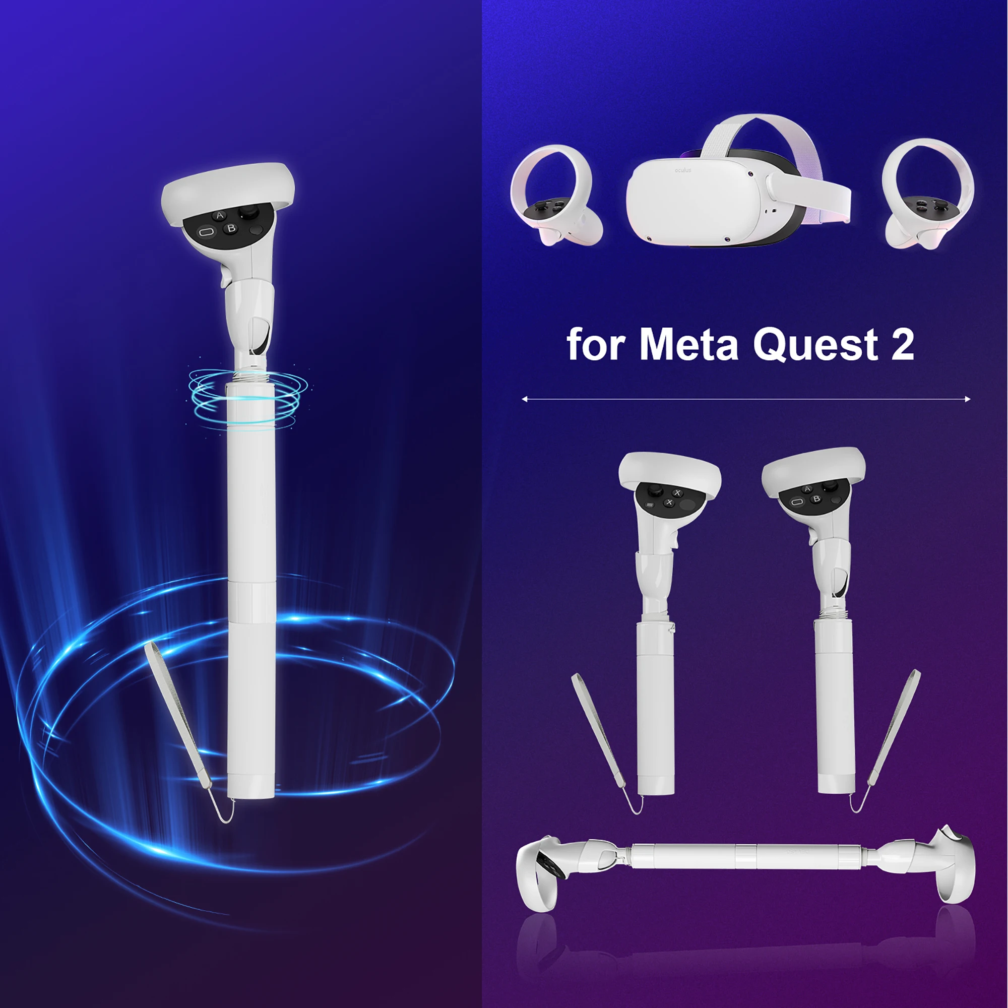 DEVASO VR Glasses Golf Game Extender Beat Saber For Oculus Quest 2 Golf Club VR Game Accessories Accessories