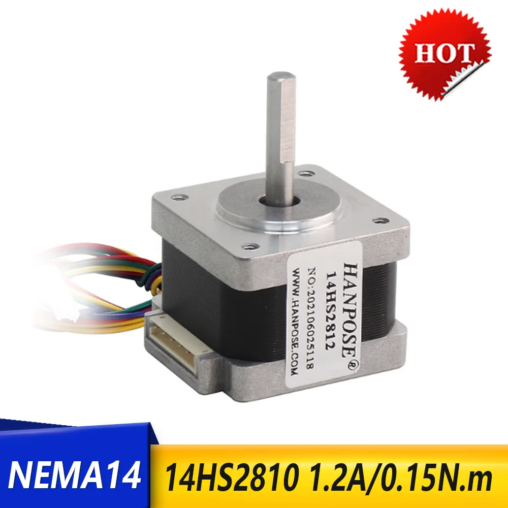 

precise 2 Phase Nema14 Stepper Motor H28mm 0.15Nm 1.2A 4 Leads 1.8 Degree 14HS2812 For 3D Printer CNC Robot Step Motor