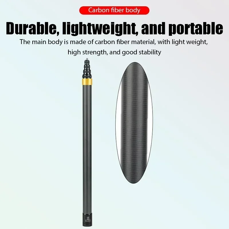 Carbon Fiber Invisible Extended Edition Selfie Stick for Insta360 X3 GO3 Action 4 Accessories 300CM DJI GoPro 10 Selfie Stick