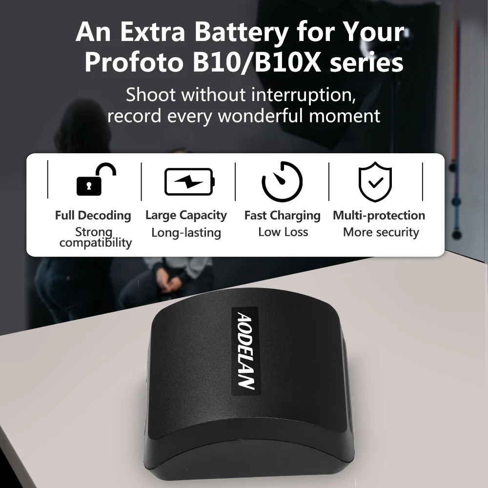 3000mAh Portable Li-Ion Battery For Profoto Monolight B10, B10