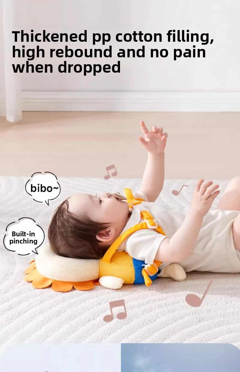 Head Protection Baby Head Protector Backpack PP Cotton Filling Toddler Crawling Walking Safety Cushion Newborn Boy Girl Room