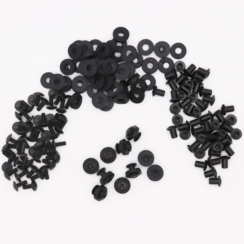Conjunto Preto Cruz Cabeça Chicago Parafuso Arruela de Borracha Personalizado Kydex Arma Lâmina Coldre Montagem Kit 100