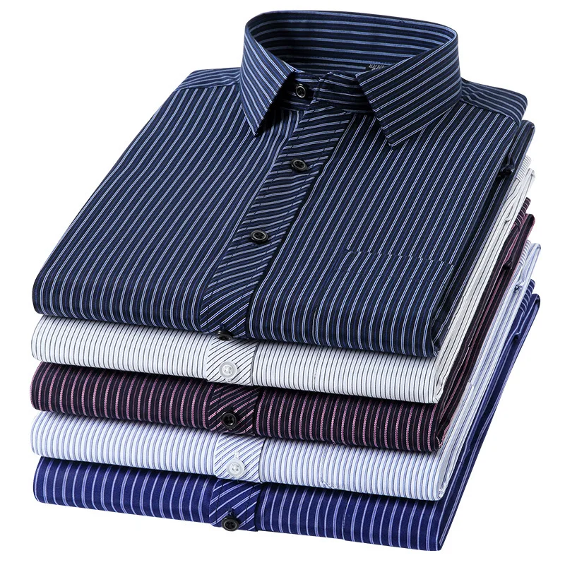 

2023 Spring and Autumn New Classic Fashion Striped Long Sleeve Shirt Men's Casual Slim Comfortable High Quality Business Shirt
