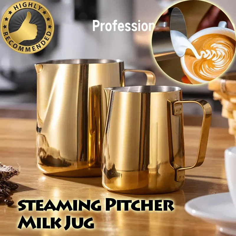 350 600Ml Brocca Per Cottura A Vapore Tazza Per Latte Caffè In Acciaio Inossidabile Brocca Per Il Latte Home Cafe Forthing Art Cappuccino Strumenti Pe