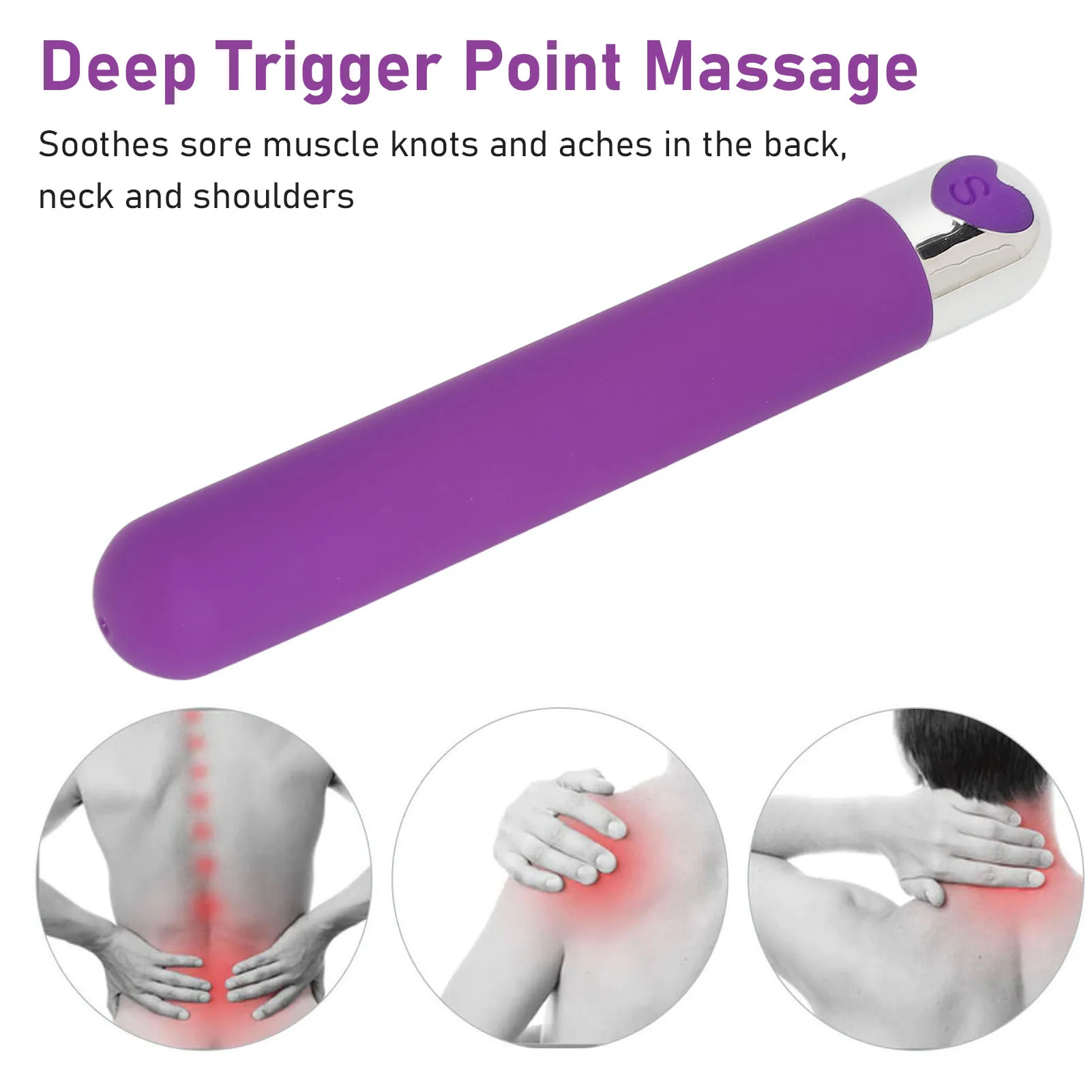 Handheld Deep Tissue Massager Wand Acupuncture Pen Electric Massage Trigger Point Acupressure Stick Body Relax Massage Tools