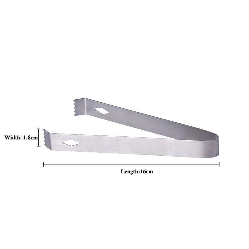 304 Stainless Steel Barbecue BBQ Clip Bread Food Ice Clamp Ice Tongs Bar Kitchen Accessories